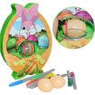 Easter Egg Decorations Kit,Egg Dye Decorator Machine with 8 Colourful Quick Drying Mark Pens, 3 Plastic DIY Painting Decoration Eggs