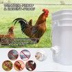 DIY Chicken Feeder No Waste - 6Pcs Automatic Poultry Feeder Port with Stopper & Hole Saw,Waterproof & Rodent Proof Gravity Chicken Feeder Kits (White)