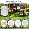 DIY Chicken Feeder No Waste - 6Pcs Automatic Poultry Feeder Port with Stopper & Hole Saw,Waterproof & Rodent Proof Gravity Chicken Feeder Kits (White)
