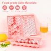 3pc Round Ice Cube Tray with Coolbox, Ice Cube Trays in Mini Ball, Ice Ball for Freezer, 3 x 99 Ice Cube Cocktail, Adapted Whisky ( Ice Cube*3 + box+ Shovel)