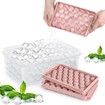 3pc Round Ice Cube Tray with Coolbox, Ice Cube Trays in Mini Ball, Ice Ball for Freezer, 3 x 99 Ice Cube Cocktail, Adapted Whisky ( Ice Cube*3 + box+ Shovel)