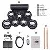 Roll Up Drum with Headphone Jack Built-In Speaker (DC Powered) Digital Touch 7 Labeled Drum Pads 2 Foot Pedals