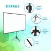 Projector Screen 4K 80-inch Tripod Stand Home Theatre Outdoor Cinema Camping Portable Backyard Movie HD 16:9