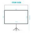 Projector Screen 4K 80-inch Tripod Stand Home Theatre Outdoor Cinema Camping Portable Backyard Movie HD 16:9