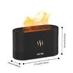 Aromatherapy Flame Light Quiet Mist Humidifiers Aroma Air Diffusers with Auto Shut-Off Protection Atomization Night Light USB Color Black Warm Light