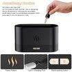 Aromatherapy Flame Light Quiet Mist Humidifiers Aroma Air Diffusers with Auto Shut-Off Protection Atomization Night Light USB Color Black Warm Light