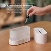Aromatherapy Flame Light Quiet Mist Humidifiers Aroma Air Diffusers with Auto Shut-Off Protection Atomization Night Light USB Color Black Warm Light