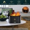 Aromatherapy Flame Light Quiet Mist Humidifiers Aroma Air Diffusers with Auto Shut-Off Protection Atomization Night Light USB Color Black Warm Light