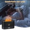 Aromatherapy Flame Light Quiet Mist Humidifiers Aroma Air Diffusers with Auto Shut-Off Protection Atomization Night Light USB Color Black Warm Light