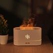 7 Color Light Aromatherapy Flame Light Quiet Mist Humidifiers Aroma Air Diffusers with Auto Shut-Off Protection Atomization Night Light USB Color White