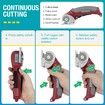 Cordless Electric Scissors,Rotary Cutter for Fabric with Safety Lock, 4.2V Cardboard Cutter Multi-Cutting Tools,Powerful Fabric Cutter for Carpet Leather Felt with Storage Box - Red