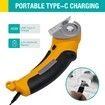 Electric Scissors Cordless Fabric Cutter Rotary 42V Safety Lock Cardboard Multi Tools Powerful Carpet Leather Felt Storage Box Crafting Essential Yellow