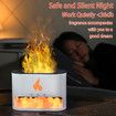 Fireplace Humidifier Crystal Salt Rock Fire Lamp Volcano Air Humidifier Flame Aroma Smell Essential Oil Diffuser for Home Color Black