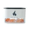 Fireplace Humidifier Crystal Salt Rock Fire Lamp Volcano Air Humidifier Flame Aroma Smell Essential Oil Diffuser for Home Color White