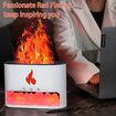 Fireplace Humidifier Crystal Salt Rock Fire Lamp Volcano Air Humidifier Flame Aroma Smell Essential Oil Diffuser for Home Color White