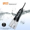 Oral Irrigator Wireless Electric with 5 Modes and 6 Nozzles Water Flosser IPX7 Waterproof USB Charging 300 ml Tooth Cleaner for Home Travel (Black)