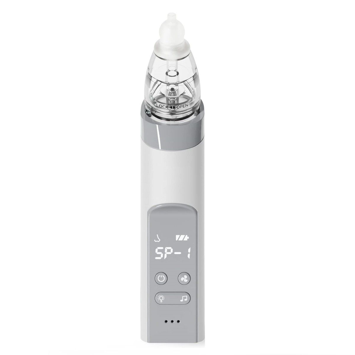 Electric Nose Aspirator,Nose Sucker,Automatic Nose Cleaner with 3 Silicone Tips,Adjustable Suction Level,Music and Light Soothing Function