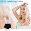 U Shaped Ultrasonic Toothbrush, Automatic Toothbrush with Blue Light, Full Mouth Toothbrush IPX7 Waterproof for Adults