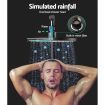 WELS Round 9 inch Rain Shower Head & Taps Set Bathroom Handheld Spray Bracket Rail Mat Black
