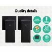 WELS Round 9 inch Rain Shower Head & Taps Set Bathroom Handheld Spray Bracket Rail Mat Black
