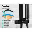 WELS Square 8 inch Rain Shower Head & Taps Set Bathroom Handheld Spray Bracket Rail Mat Black