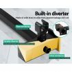 WELS Square 8 inch Rain Shower Head & Taps Set Bathroom Handheld Spray Bracket Rail Mat Black
