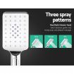 WELS Square 8 inch Rain Shower Head and Taps Set Bathroom Handheld Spray Bracket Rail Chrome