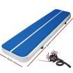 Everfit 5X1M Inflatable Air Track Mat 20CM Thick with Pump Tumbling Gymnastics Blue