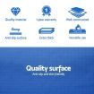 Everfit 5X1M Inflatable Air Track Mat 20CM Thick with Pump Tumbling Gymnastics Blue