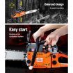 GIANTZ 52CC Petrol Commercial Chainsaw Chain Saw Bar E-Start Black