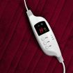 Coral Fleece Electric Throw Blanket - Burgundy