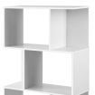 3 Tier Zig Zag Bookshelf - White