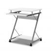 Artiss Metal Pull Out Table Desk - White
