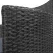 Gardeon 3pc Rattan Bistro Wicker Outdoor Furniture Set - Black