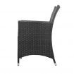 Gardeon 3pc Rattan Bistro Wicker Outdoor Furniture Set - Black