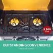 Portable Gas Oven and Stove - Black and Yellow