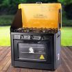Portable Gas Oven and Stove - Black and Yellow