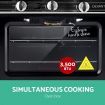 Portable Gas Oven and Stove - Silver and Black