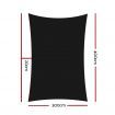 Instahut Sun Shade Sail Cloth Shadecloth Rectangle Canopy Awning 280gsm 3x4m
