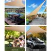 Instahut Shade Sail Shadesail Triangle Heavy Duty Sand Sun Canopy 5x5x5m