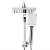 Cefito WELS 8'' Rain Shower Head Set Square Handheld High Pressure Wall Chrome