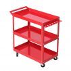 Giantz Tool Cart 3 Tier Parts Steel Trolley Mechanic Storage Organizer Red