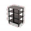 4 Tier TV Media Stand with Safety Tempered Glass