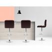 Artiss Set of 2 Gas Lift Bar Stools PU Leather - Chocolate Brown
