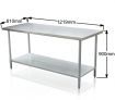 Kitchen Prep Table Cater Work Bench Table Stainless Steel W/Adjustable Feet 1219mmx610mm