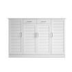 Extra Large White Wooden Shoe Cabinet-Max.40 Pairs White