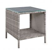 Gardeon Side Table Coffee Patio Outdoor Furniture Rattan Desk Indoor Garden Grey