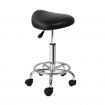Artiss Saddle Salon Stool Black PU Swivel Barber Hair Dress Chair Hydraulic Lift