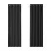 Artiss 2X Blockout Curtains Blackout Window Curtain Eyelet 180x213cm Black