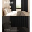 Artiss 2X Blockout Curtains Blackout Window Curtain Eyelet 180x213cm Black